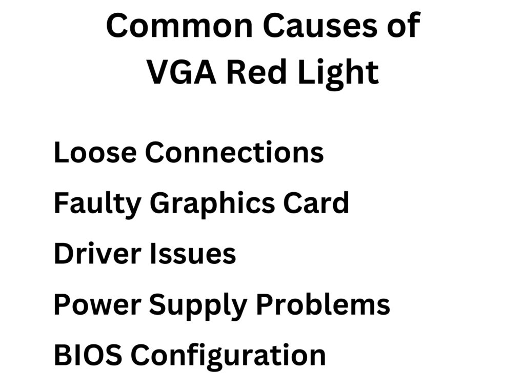 Common Causes of VGA Red Light